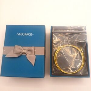 NIB - Shegrace Gold Tone Hoop Earrings